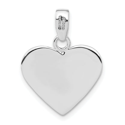 Sterling Silver Rhodium & Ferido Stellux Crystal Floral Heart Pendant