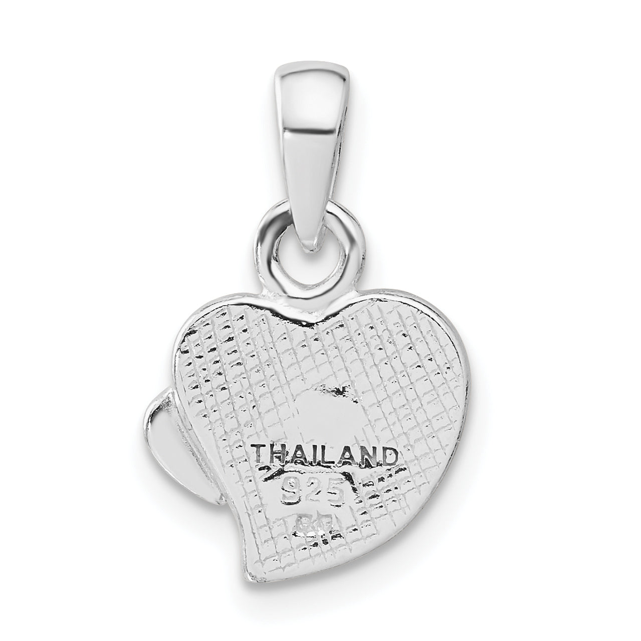 Sterling Silver Pink Stellux Crystal Heart Pendant