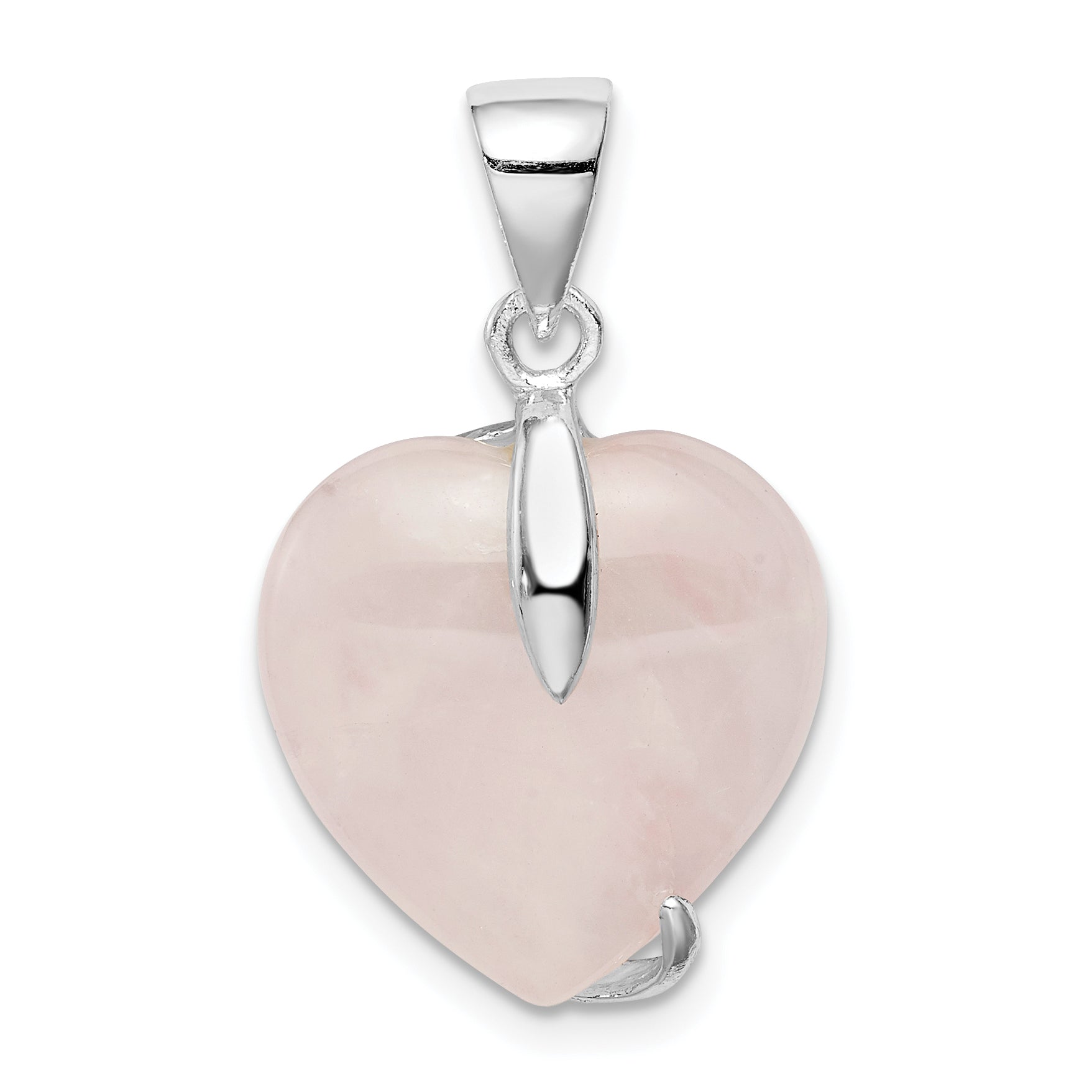 Sterling Silver Rose Quartz Pendant