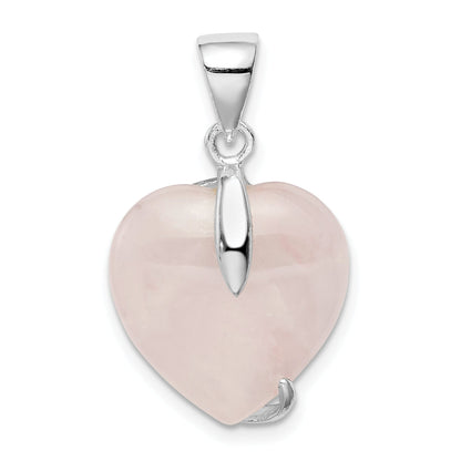 Sterling Silver Rose Quartz Pendant