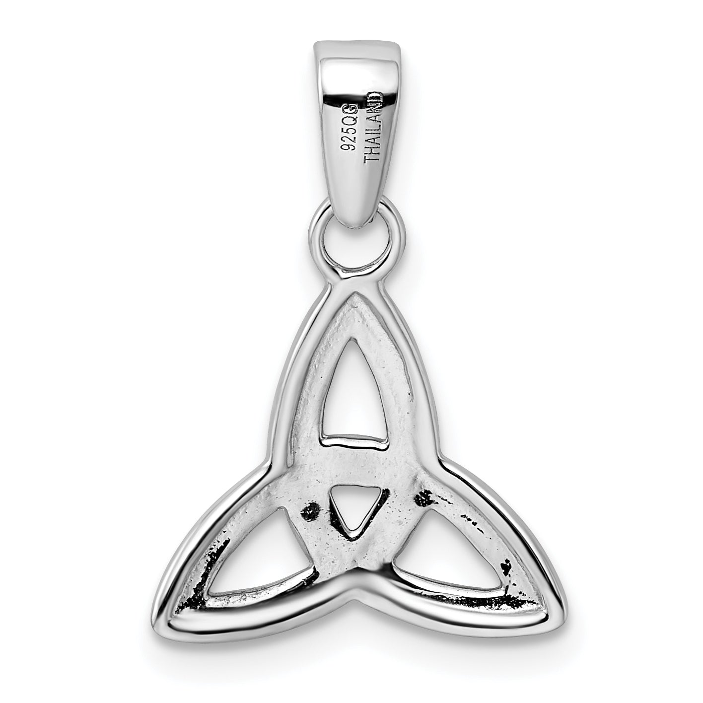Sterling Silver Rhodium-Plated Trinity Pendant