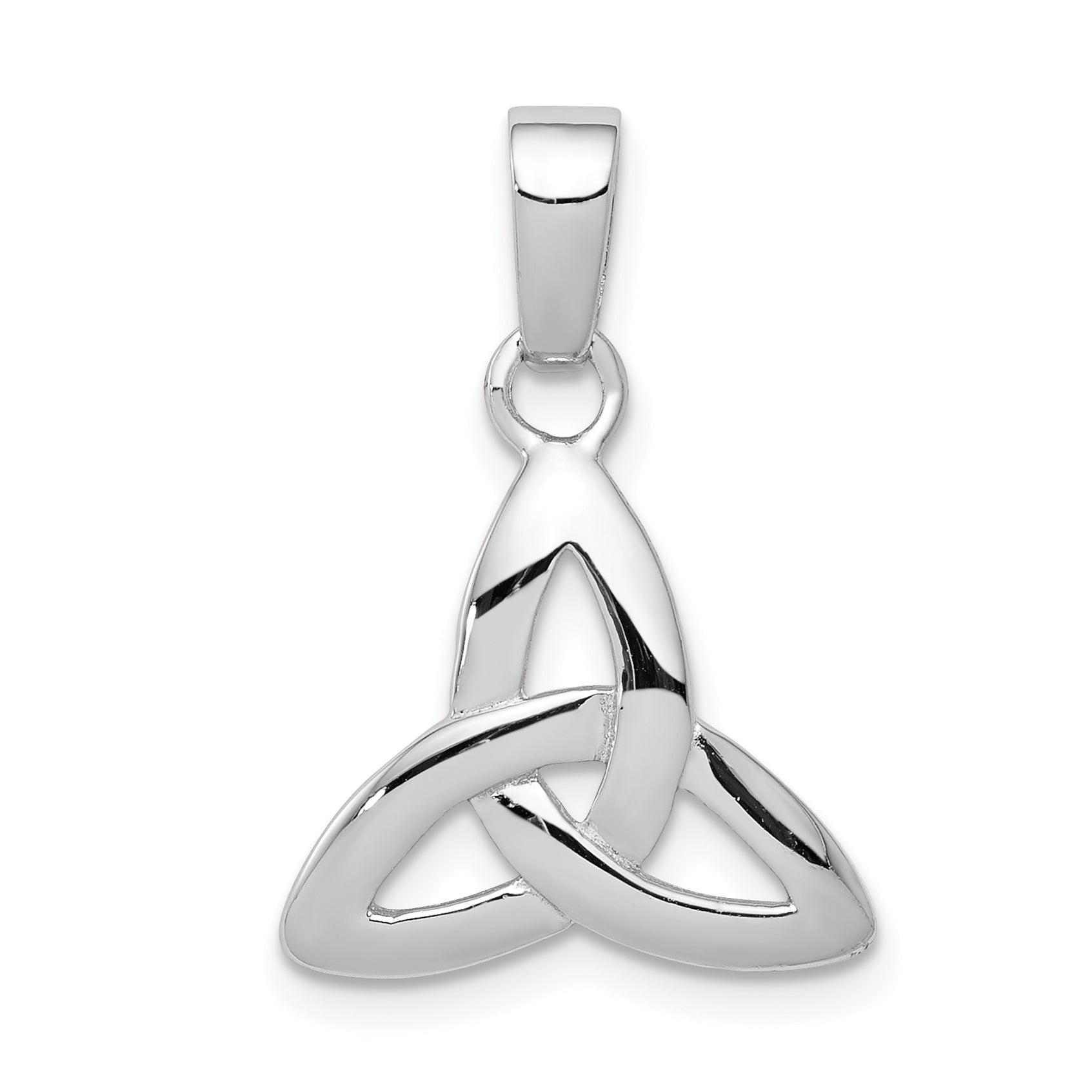 Sterling Silver Rhodium-Plated Trinity Pendant