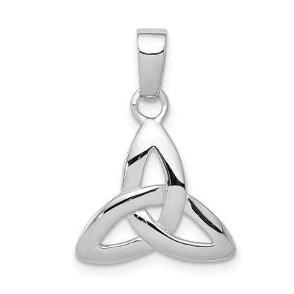 Sterling Silver Rhodium-Plated Trinity Pendant