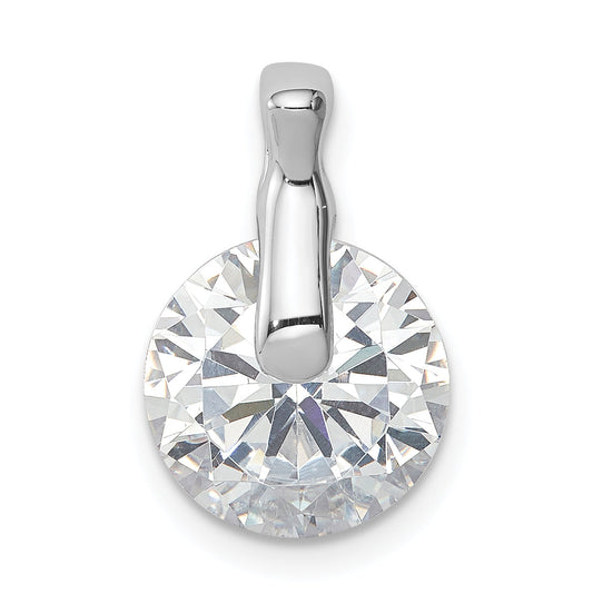 Sterling Silver Rhodium Plated Cz Pendant