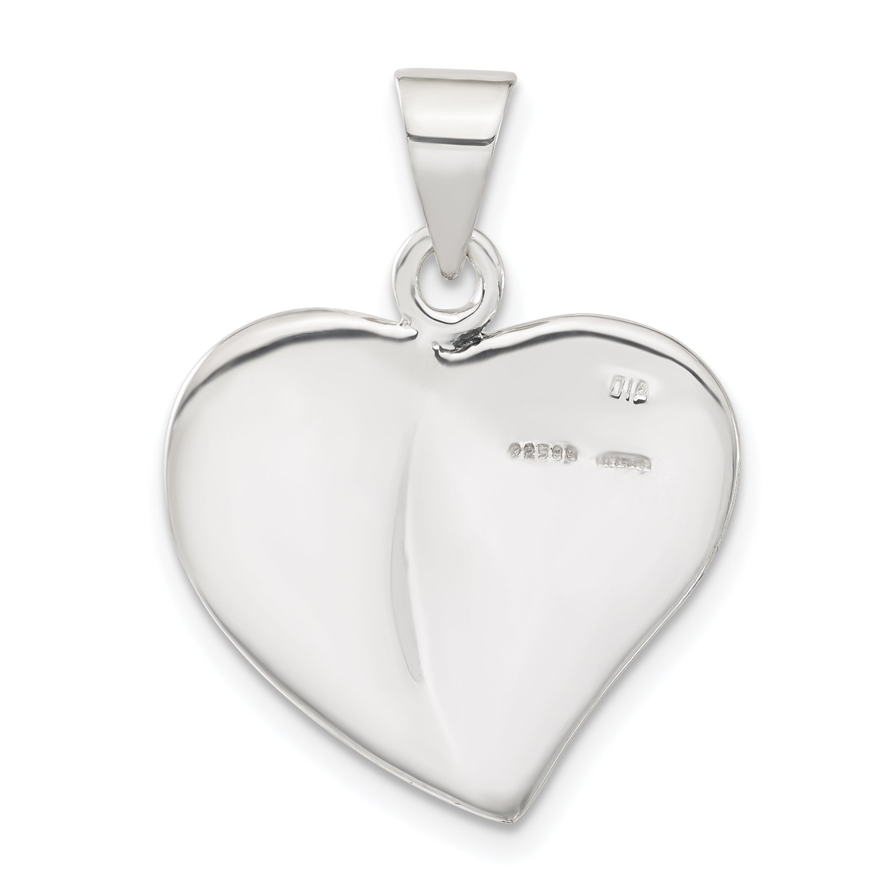 Sterling Silver Antiqued & Enameled Heart Pendant