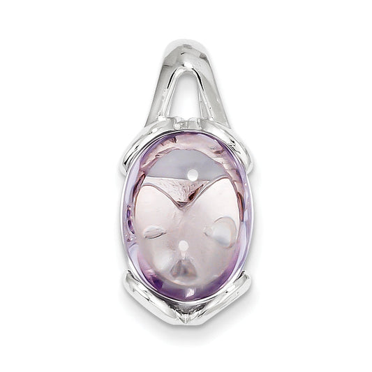 Sterling Silver Pink Quartz Pendant