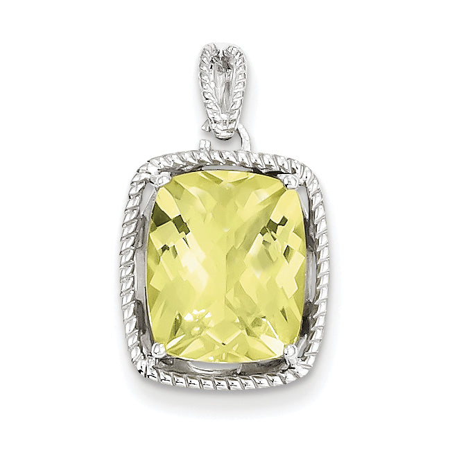 Sterling Silver Lemon Quartz Pendant