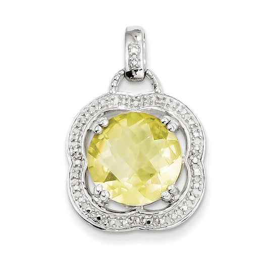 Sterling Silver Lemon Quartz Pendant