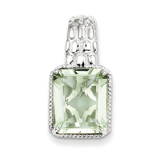 Sterling Silver Green Quartz Pendant