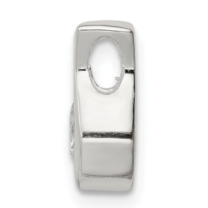 Sterling Silver Cz Chain Slide