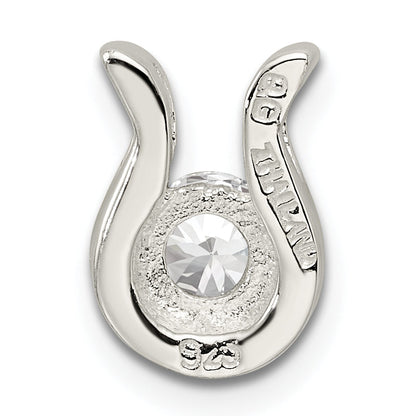 Sterling Silver Cz Chain Slide