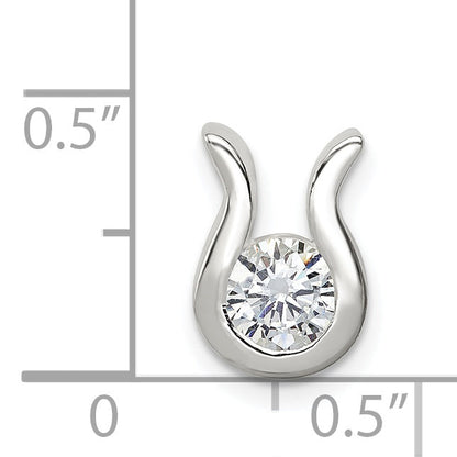 Sterling Silver Cz Chain Slide