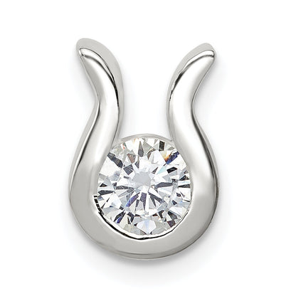 Sterling Silver Cz Chain Slide