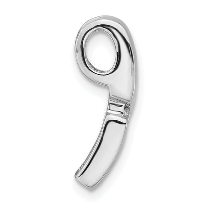 Sterling Silver Brushed Cz Slide