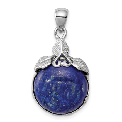 Sterling Silver Rhodium-Plated Lapis Lazuli Pendant