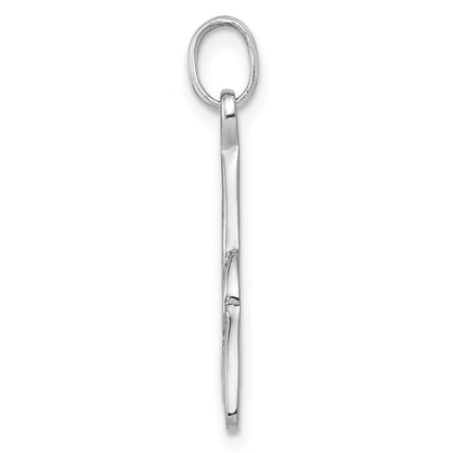 Sterling Silver Rhodium-Plated Polished Celtic Symbol Pendant