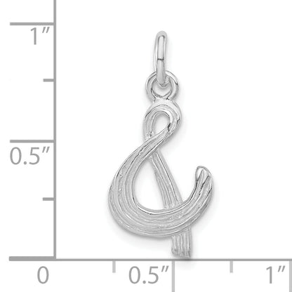 Sterling Silver Polished & Symbol Pendant