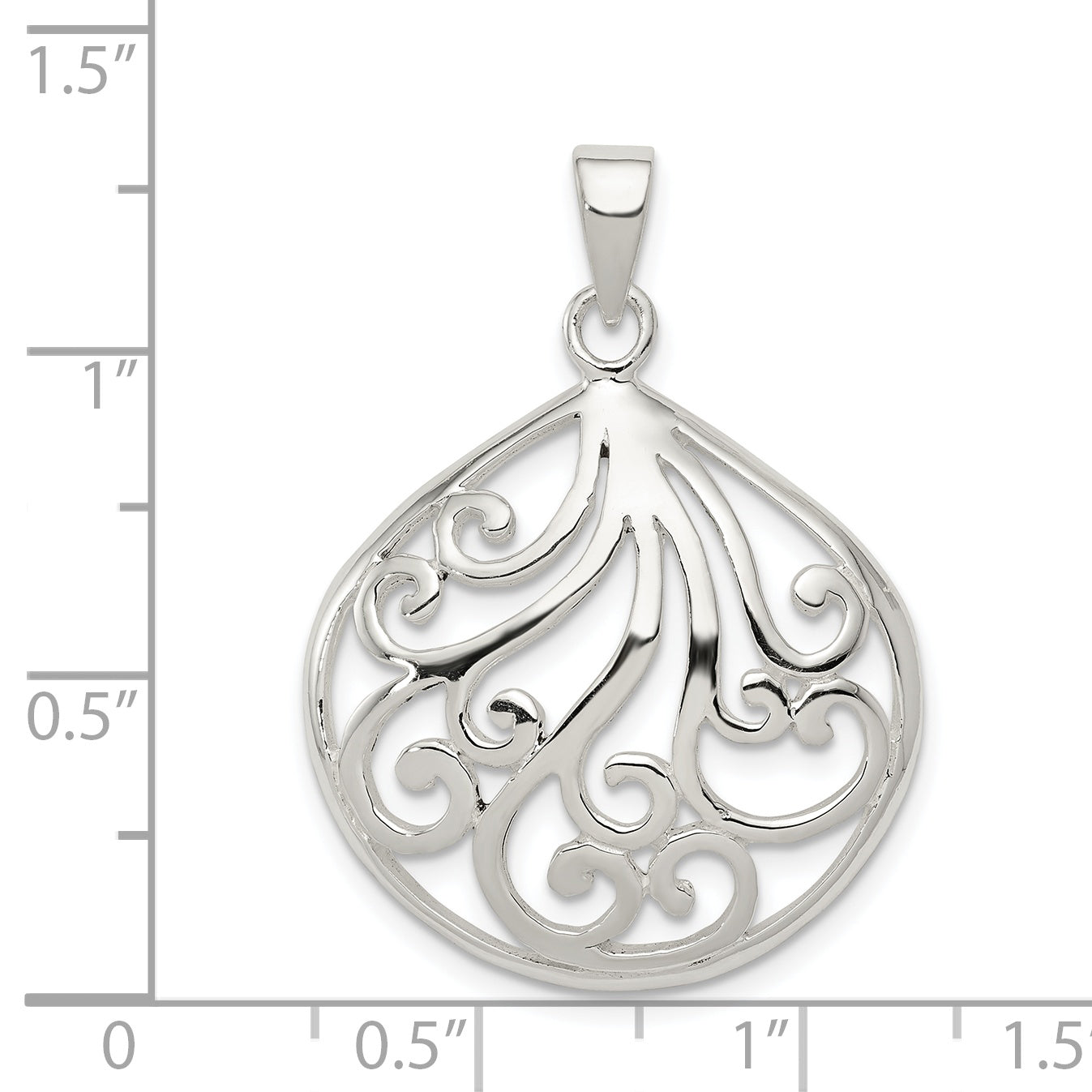 Sterling Silver Swirl Pendant