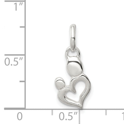 Sterling Silver Polished Heart Charm