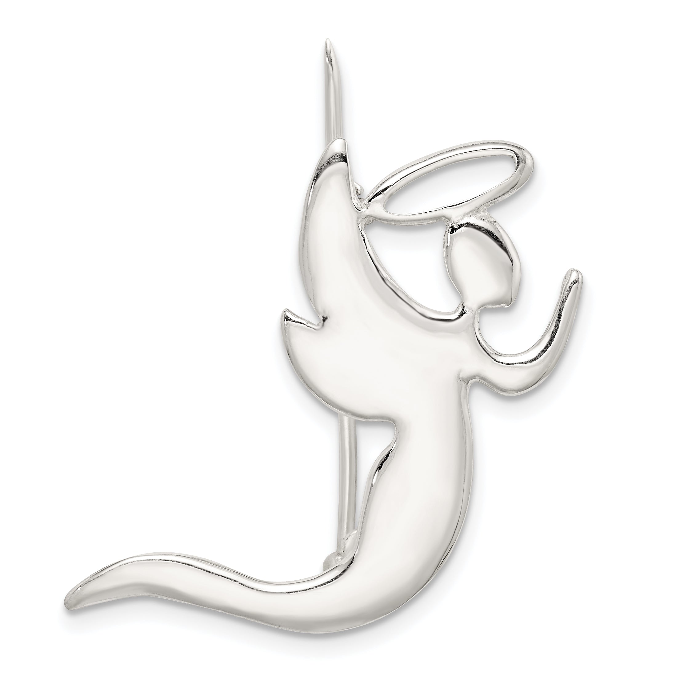 Sterling Silver Angel Kneeling In Prayer Pin