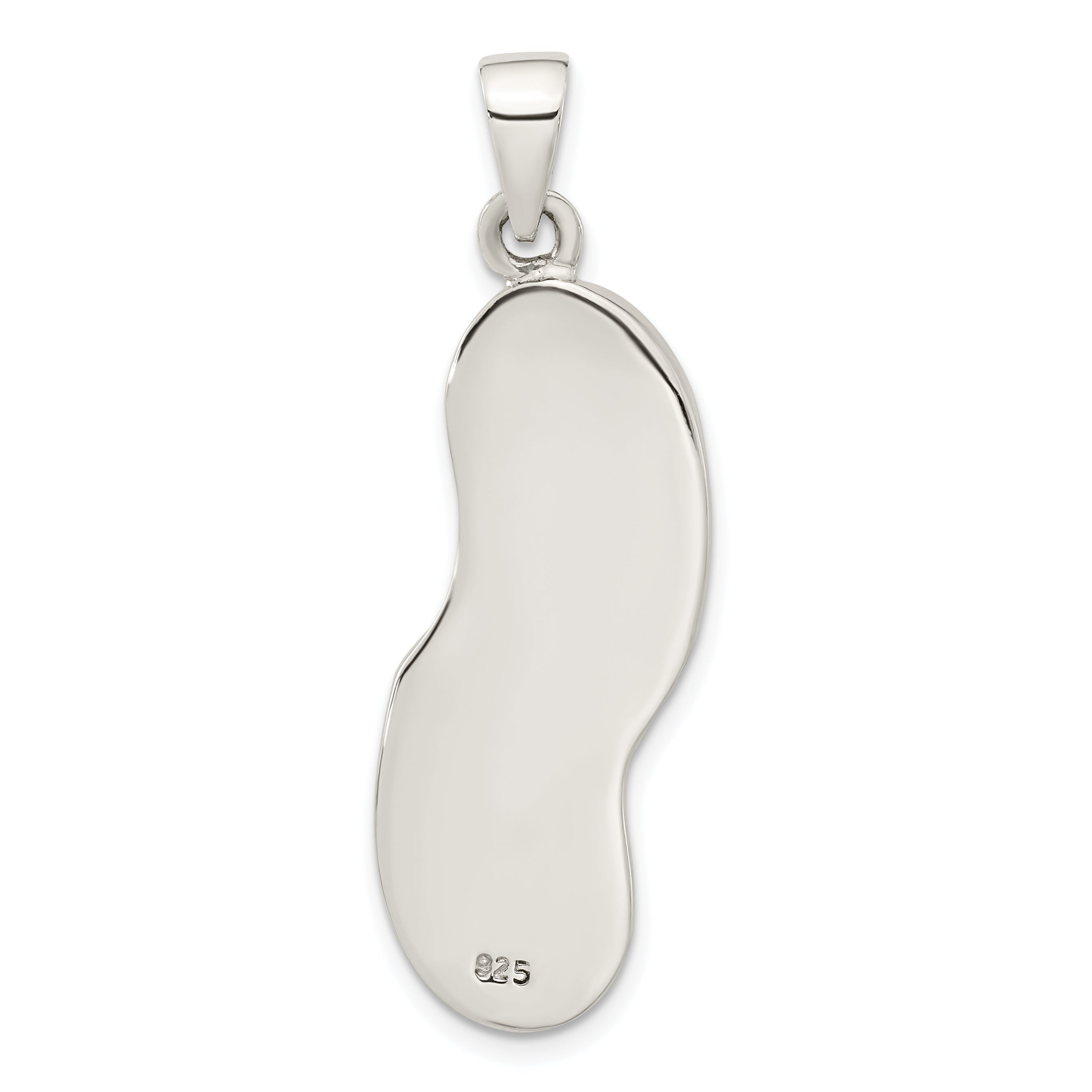 Sterling Silver Onyx And Mother Of Pearl Pendant