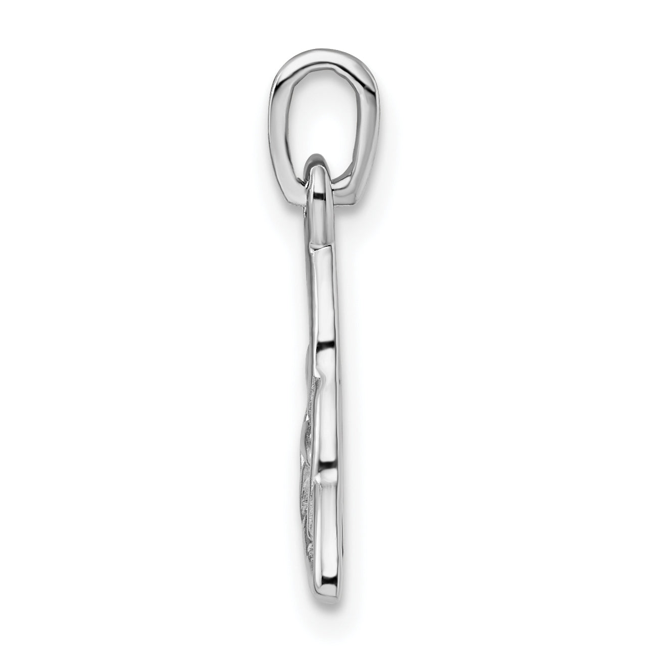 Sterling Silver Rhodium-Plated Polished Trinity Knot Pendant