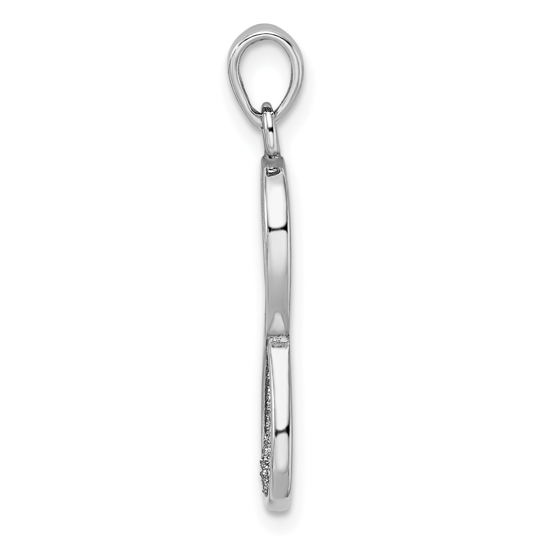 Sterling Silver Rhodium-Plate Laser-Cut Infinity Symbol Pendant