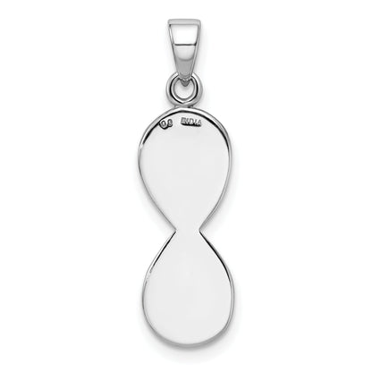 Sterling Silver Rhodium-Plate Laser-Cut Infinity Symbol Pendant