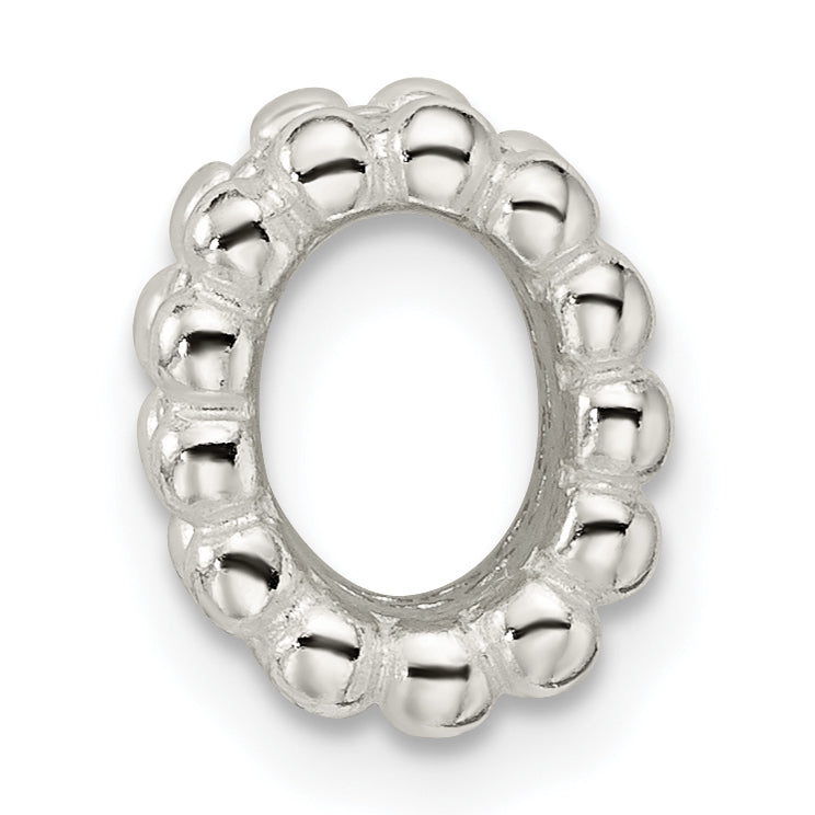 Sterling Silver Cz Chain Slide