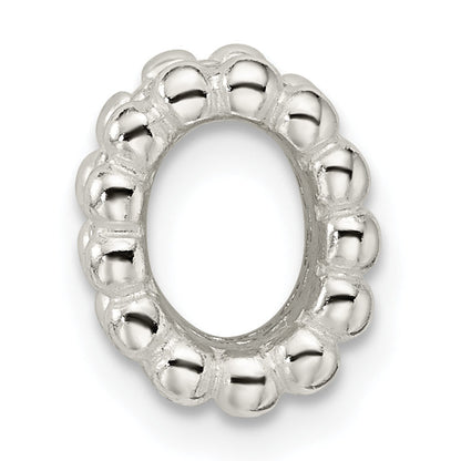 Sterling Silver Cz Chain Slide