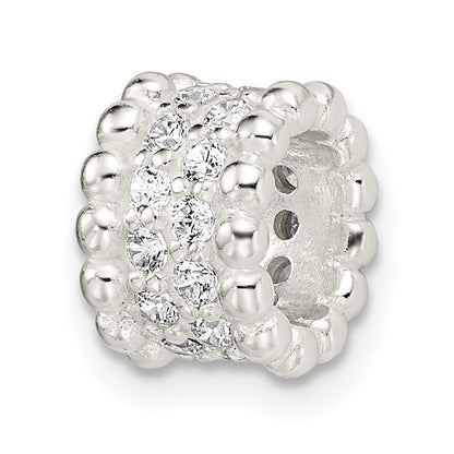 Sterling Silver Cz Chain Slide