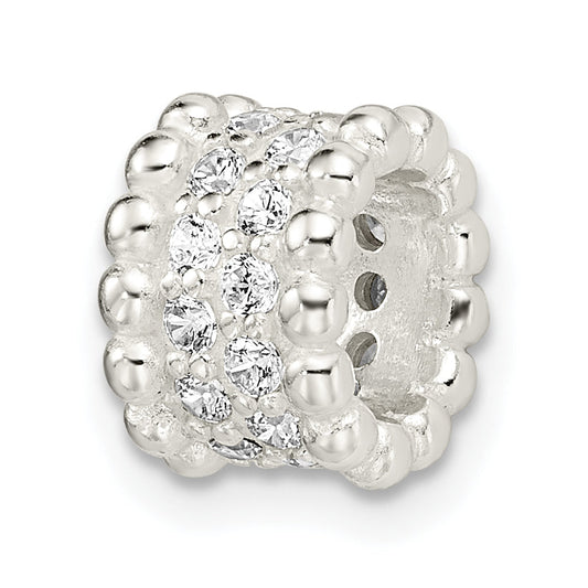 Sterling Silver Cz Chain Slide