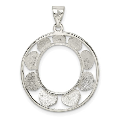 Sterling Silver Diamond-Cut Heart Pendant