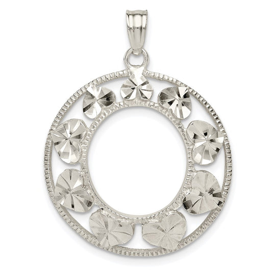Sterling Silver Diamond-Cut Heart Pendant