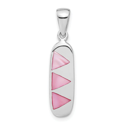 Sterling Silver Pink Mother Of Pearl Pendant