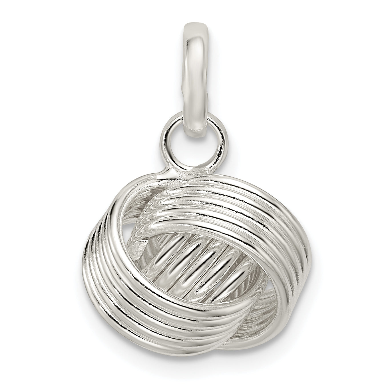 Sterling Silver Love Knot Large Pendant