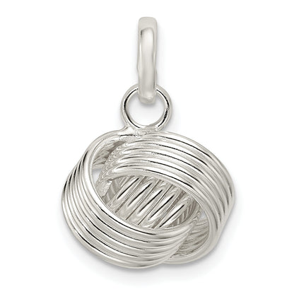 Sterling Silver Love Knot Large Pendant