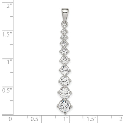 Sterling Silver Fancy Cz Pendant