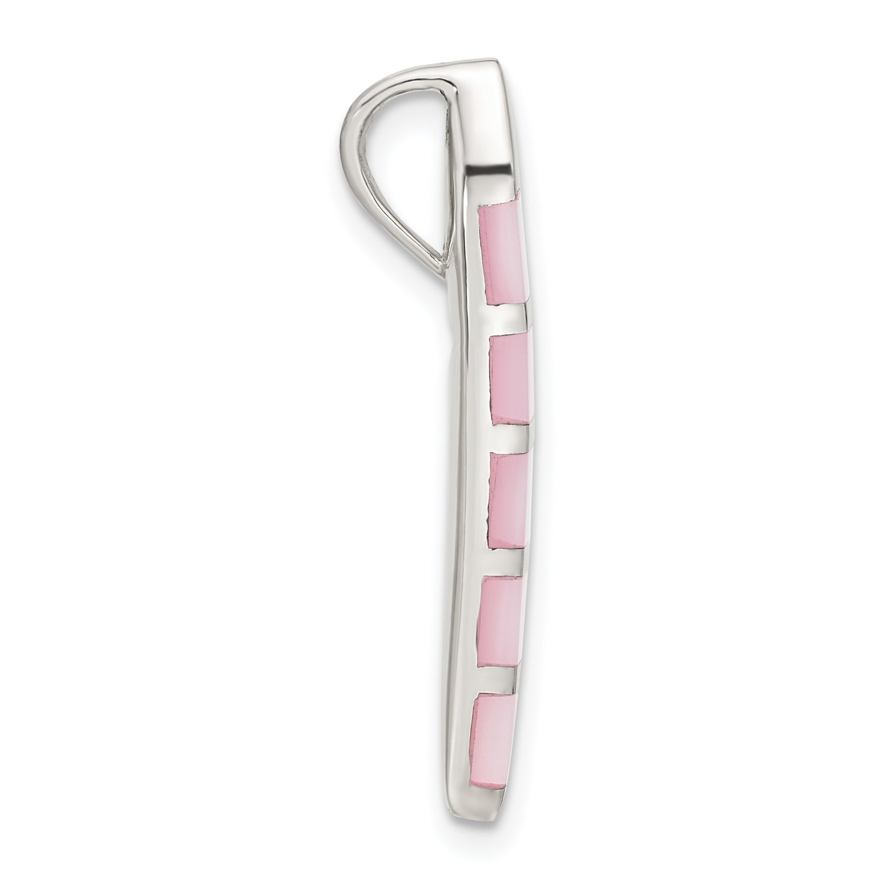Sterling Silver Pink Mother Of Pearl Pendant