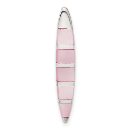 Sterling Silver Pink Mother Of Pearl Pendant