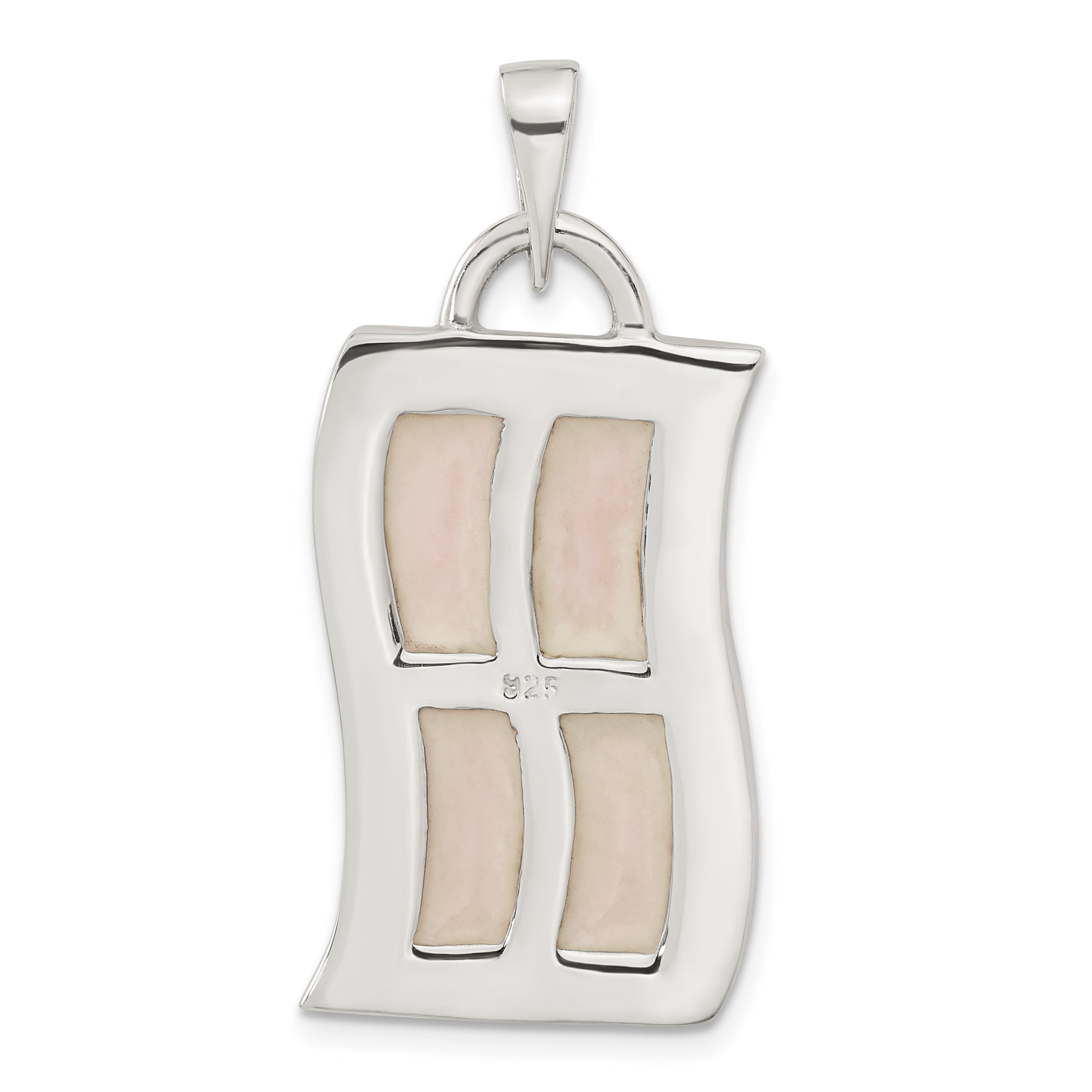 Sterling Silver Pink Mother Of Pearl Pendant