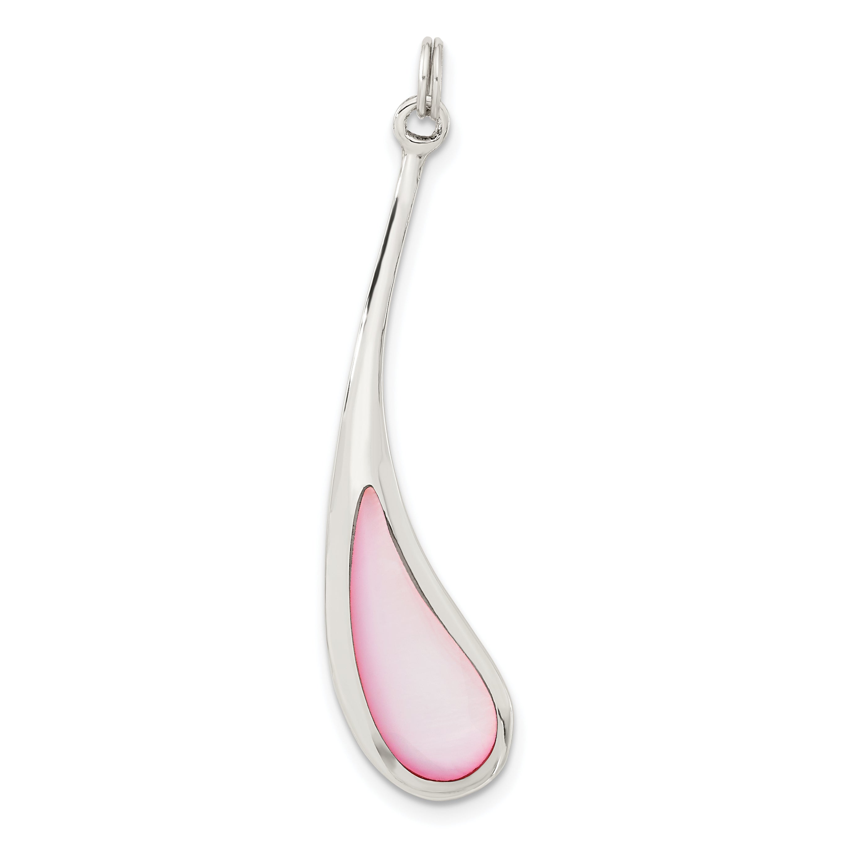 Sterling Silver Pink Mother Of Pearl Pendant