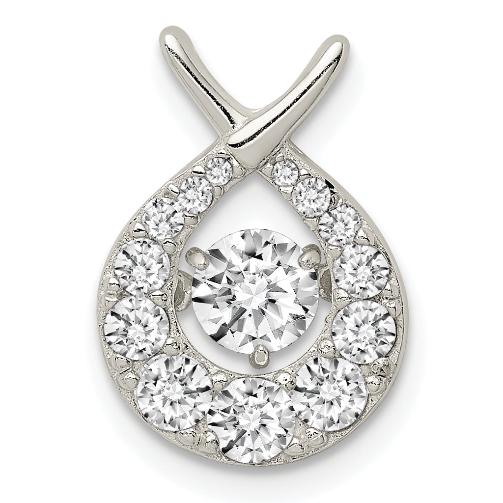 Sterling Silver Vibrant Cz Pendant