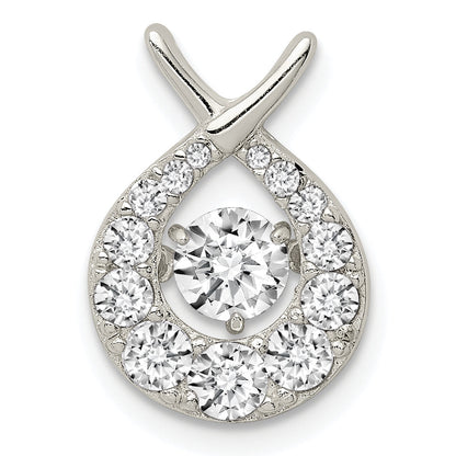 Sterling Silver Vibrant Cz Pendant