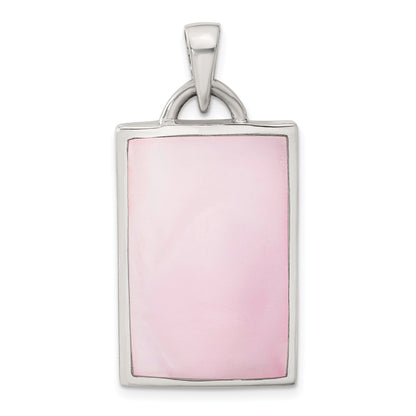 Sterling Silver Pink Mother Of Pearl Pendant
