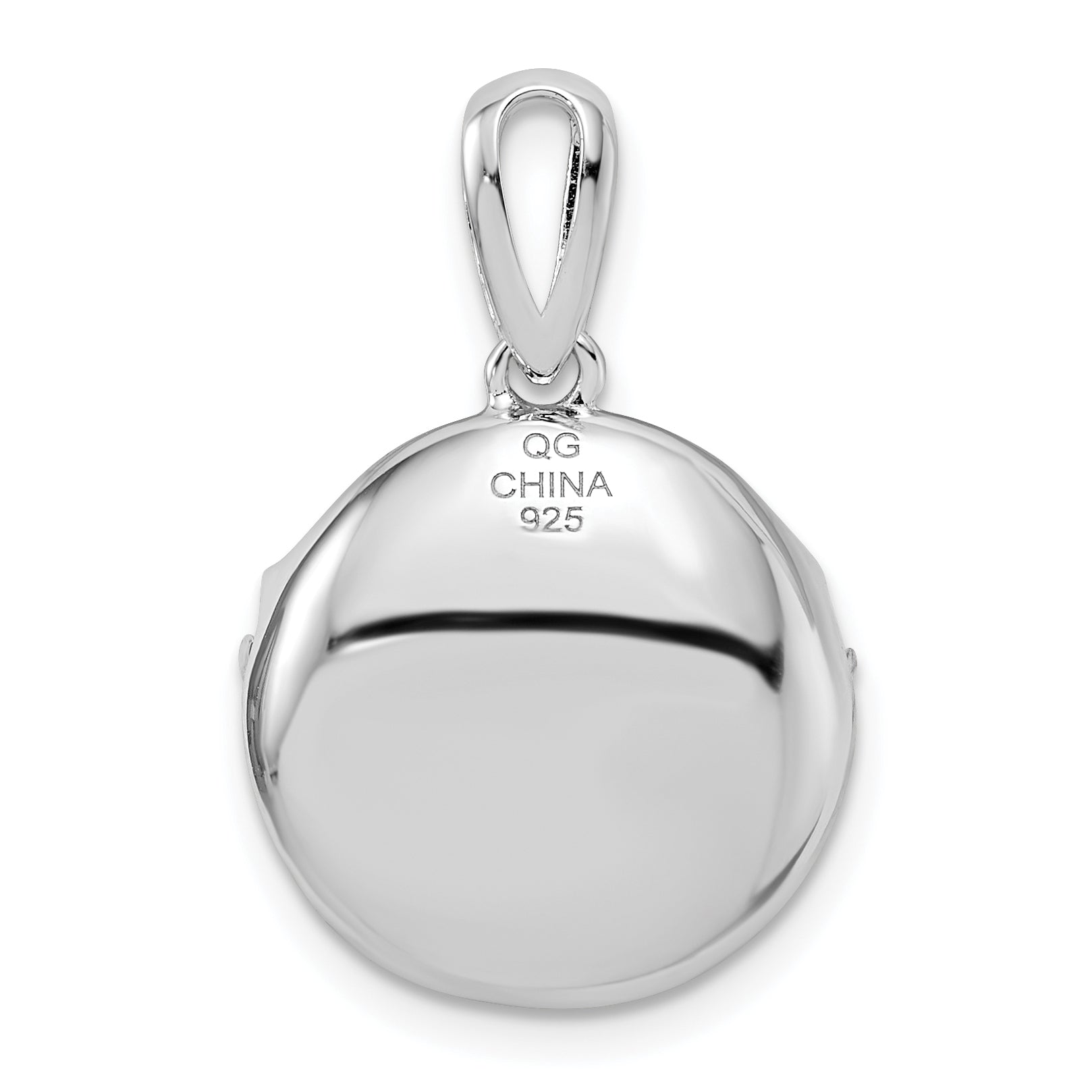 Sterling Silver Rhod-Plated & Rose-Tone Heart Wings W/Vibrant Cz Pendant