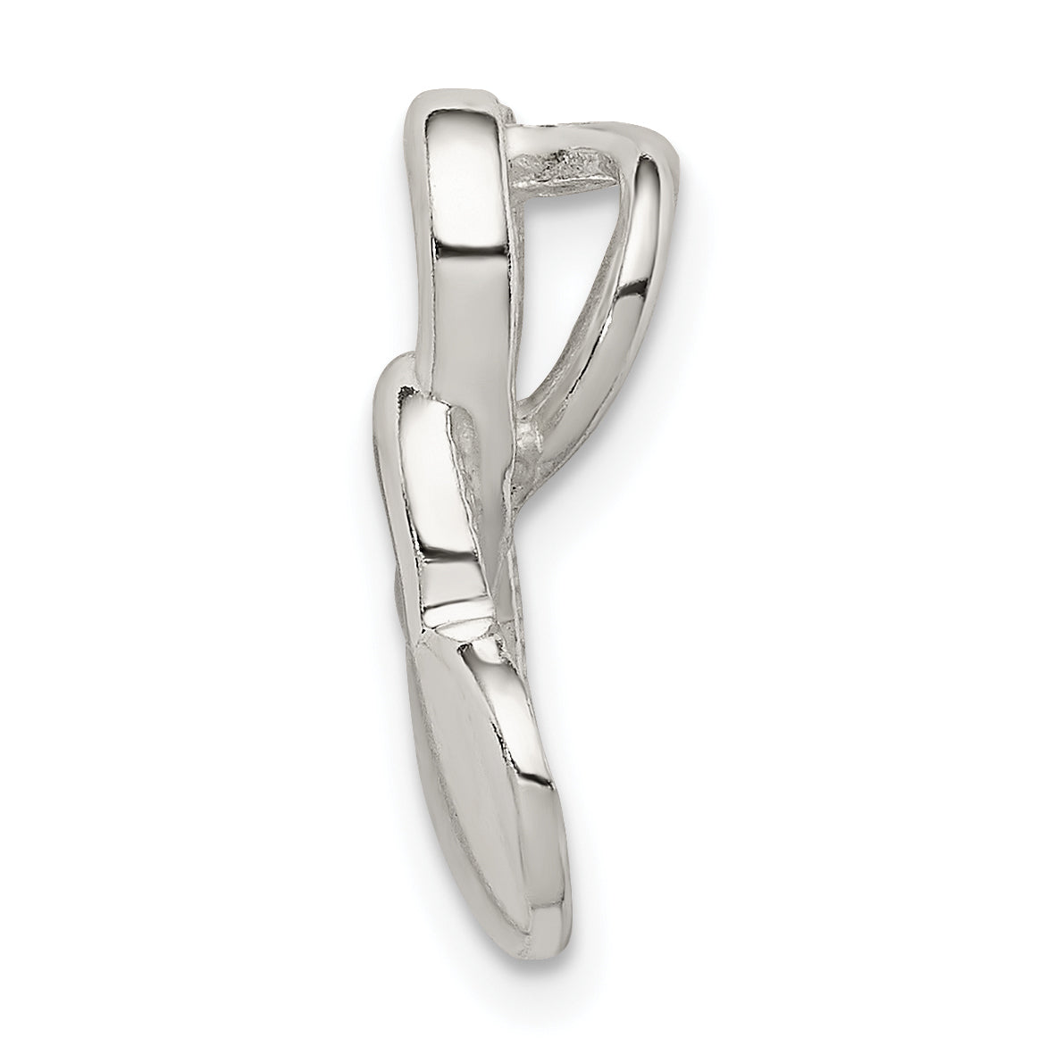 Sterling Silver Intertwined Hearts Chain Slide