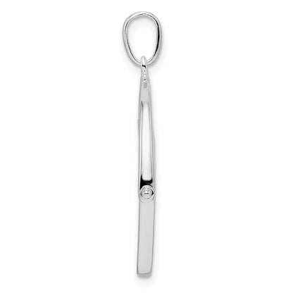 Sterling Silver Polished Rotating Disc Pendant