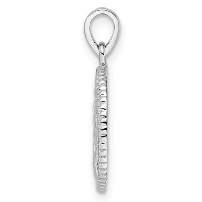 Sterling Silver Rh Tree Pendant