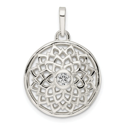 Sterling Silver Cz Crown Chakra Pendant
